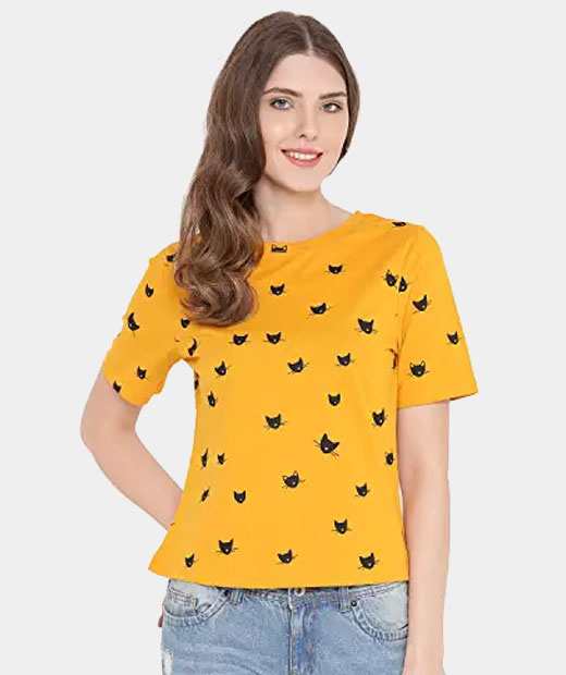 Round neck Printed Top